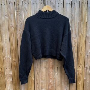 Wilfred Charcoal Cowl Neck Sweater